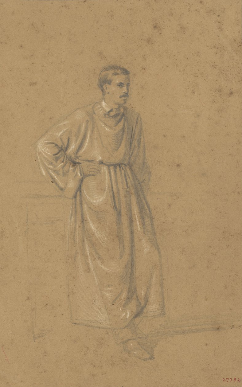 Akademische Studie einer männlichen Figur von Marià Fortuny