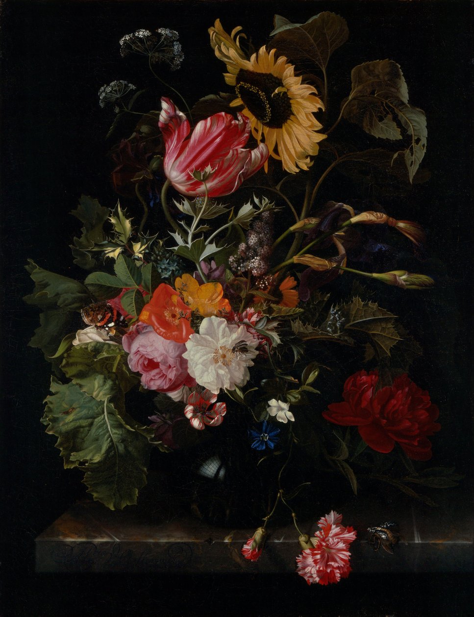 Blumenstrauß in einer Vase von Maria van Oosterwijck
