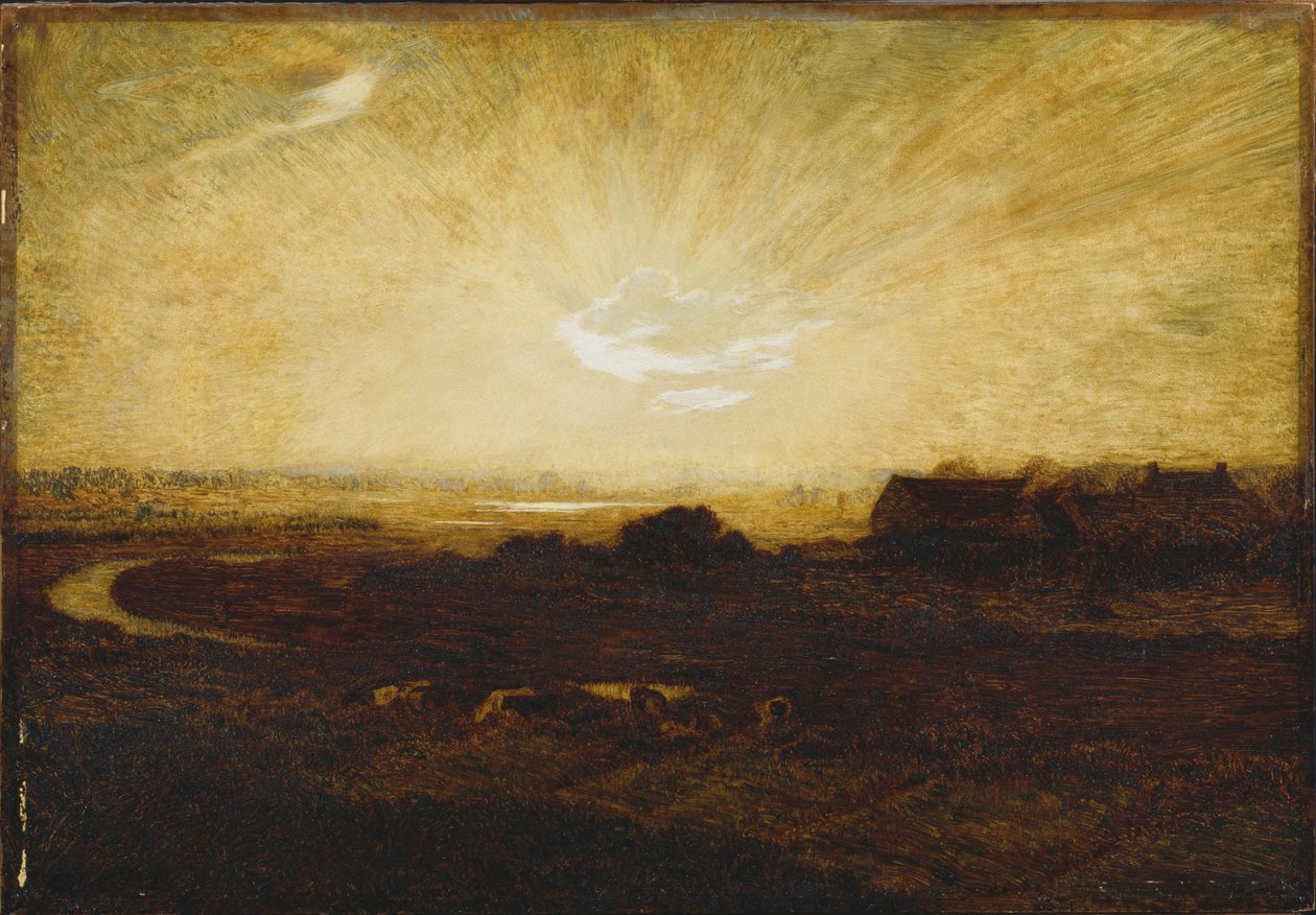 Landschaft bei Sonnenuntergang von Marie Auguste Emile Rene Menard