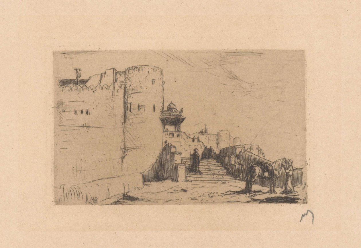 Tempelmauern in Palitana von Marius Bauer (signed by artist)