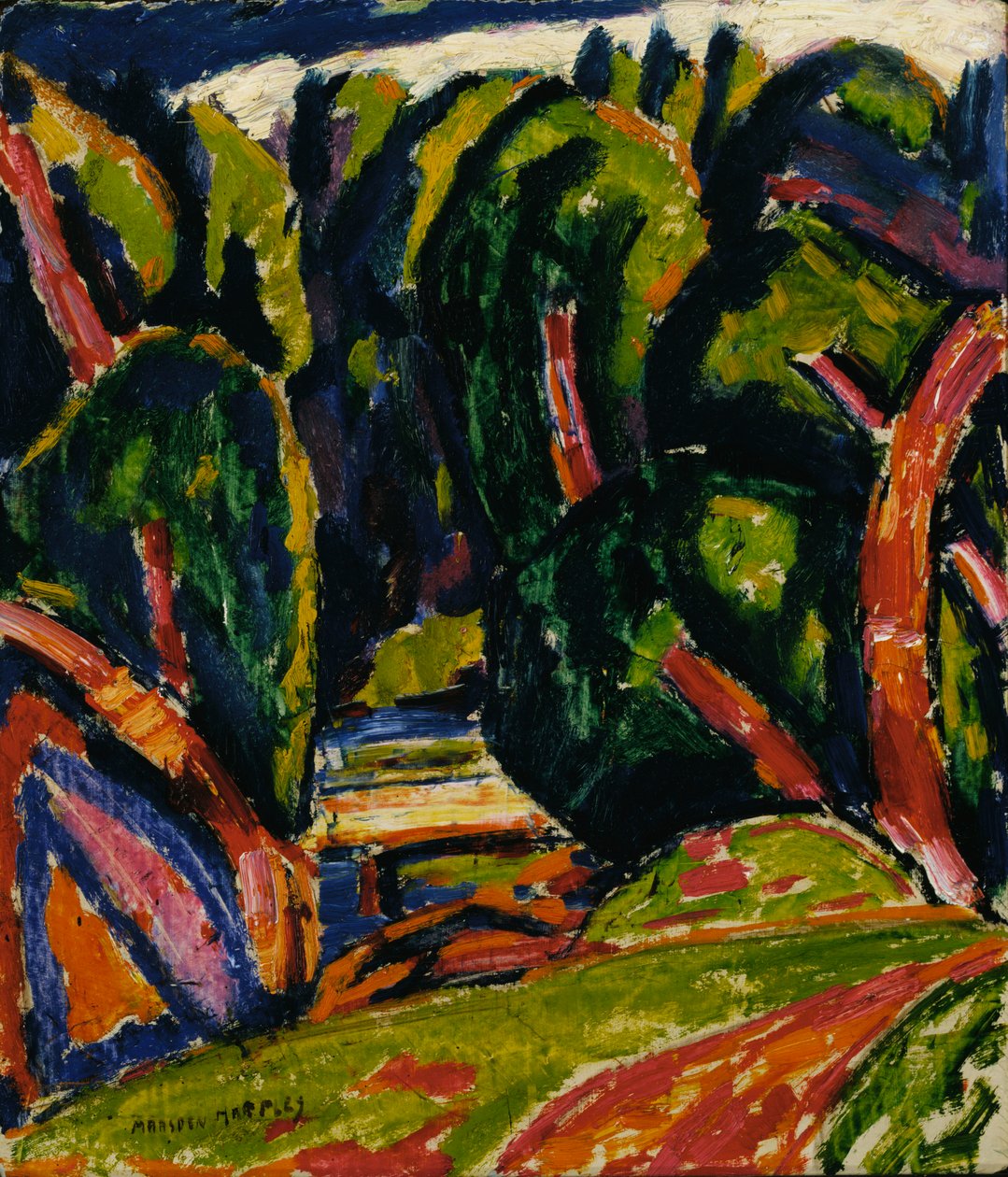 Roter Baum, 1910 von Marsden Hartley