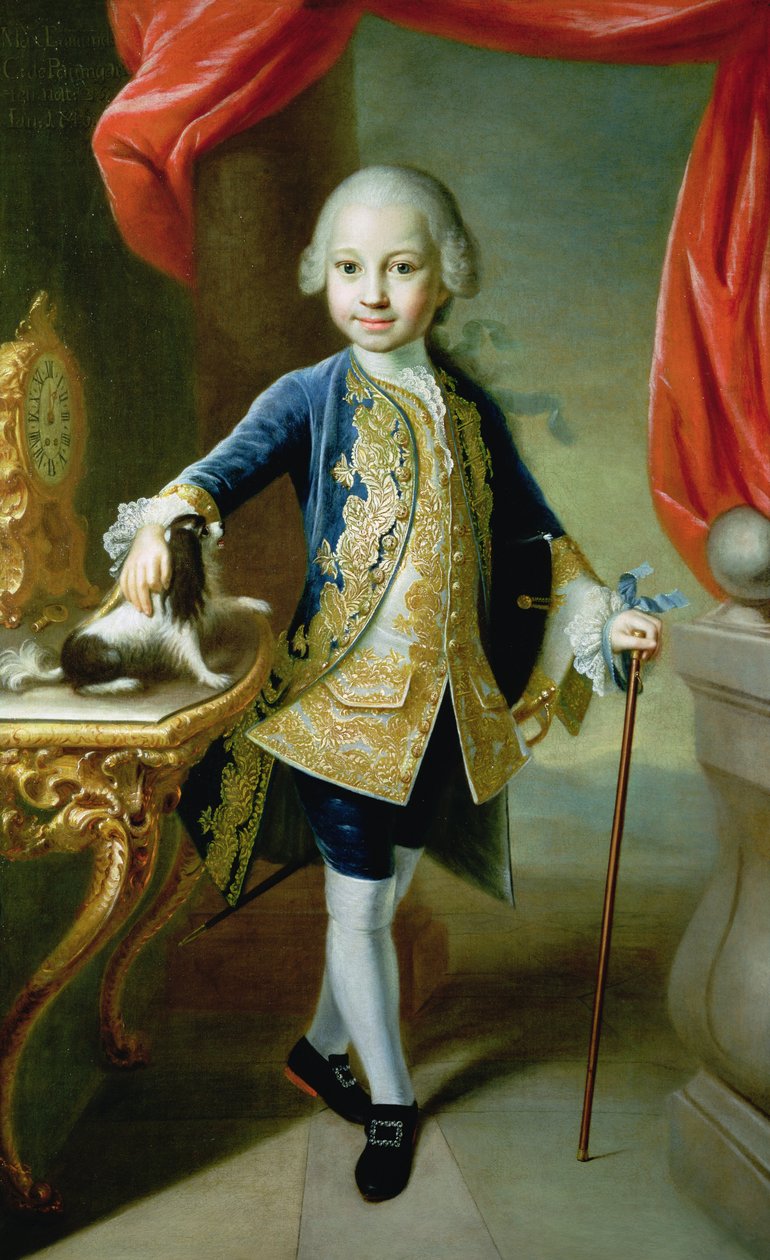 Porträt eines Jungen mit einem Spaniel, 18. Jahrhundert von Martin II Mytens or Meytens