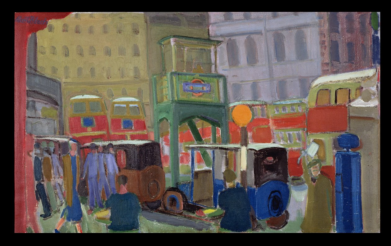 Straßenszene in London von Martin Bloch