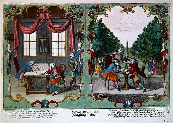 Jugendliche Jungen, frühes 18. Jahrhundert von Martin Engelbrecht