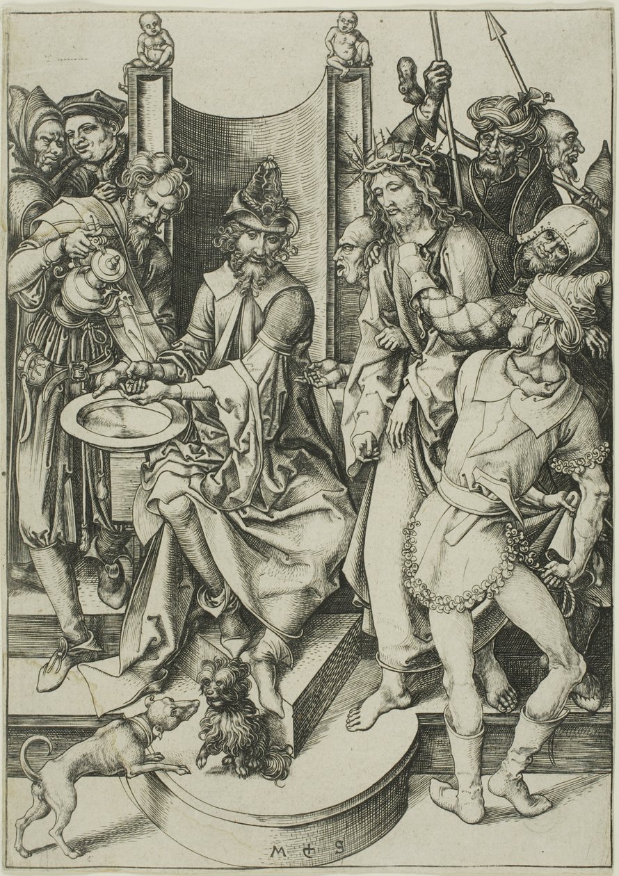 Christus vor Pilatus, aus Die Passion von Martin Schongauer