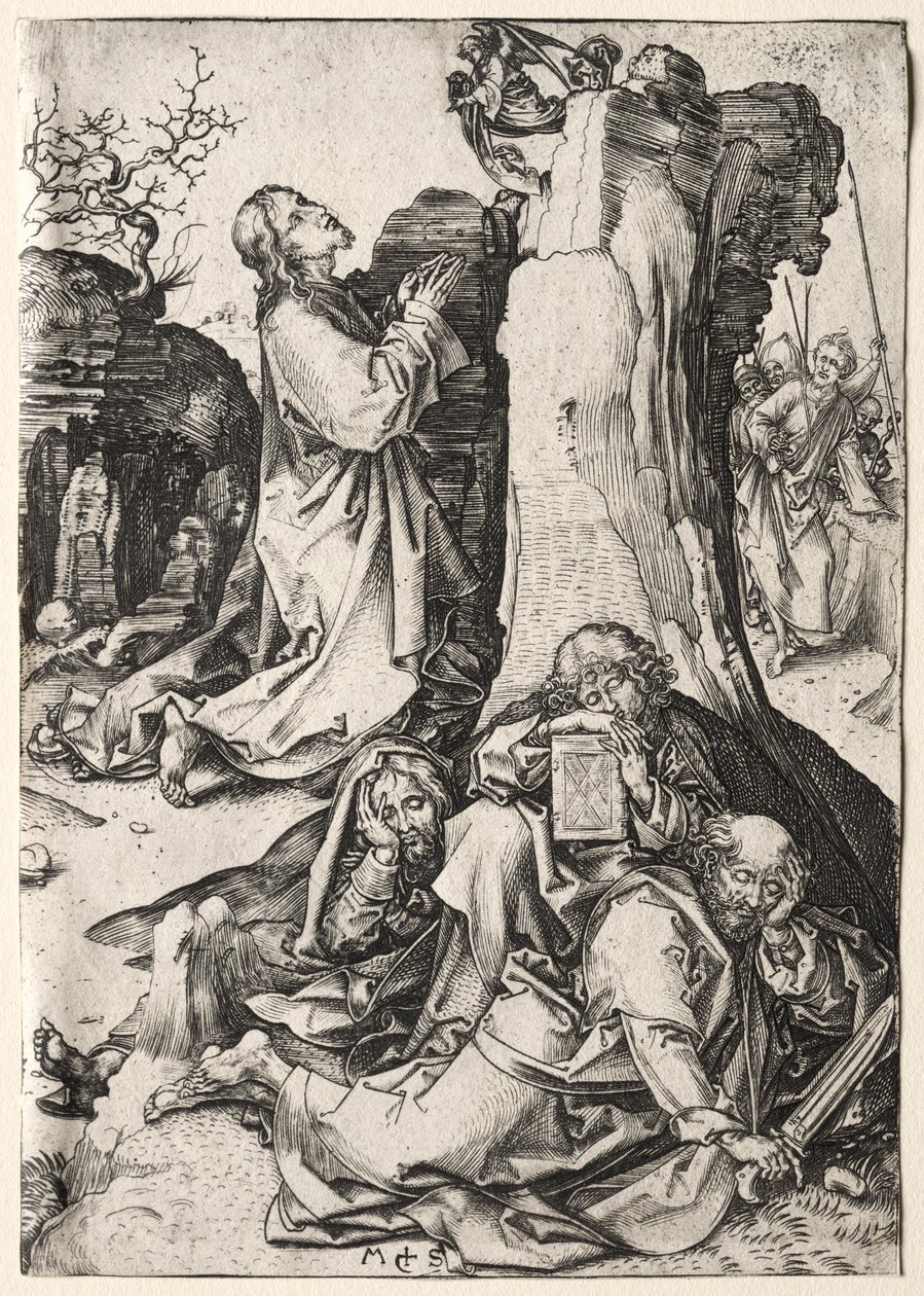 Christus am Ölberg von Martin Schongauer