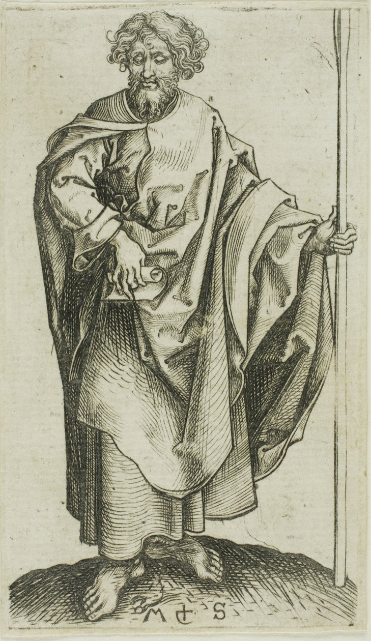 St. Thomas, aus Apostel von Martin Schongauer