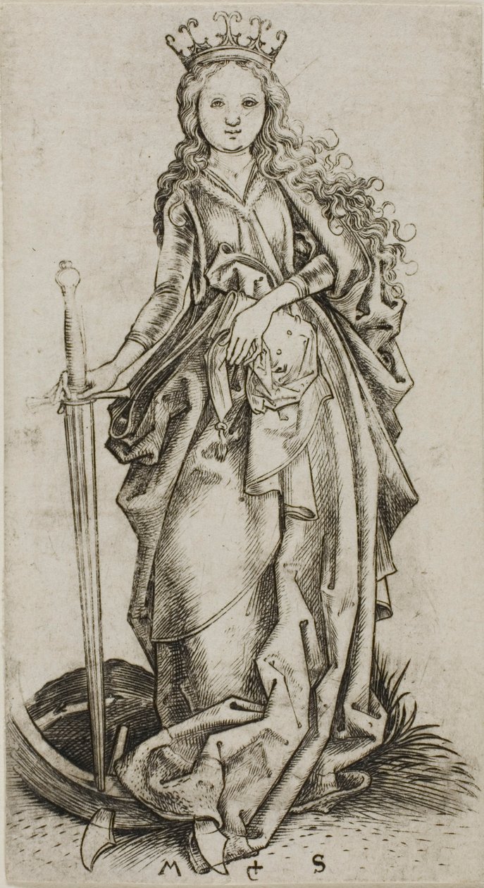 Die kleine Heilige Katharina von Martin Schongauer
