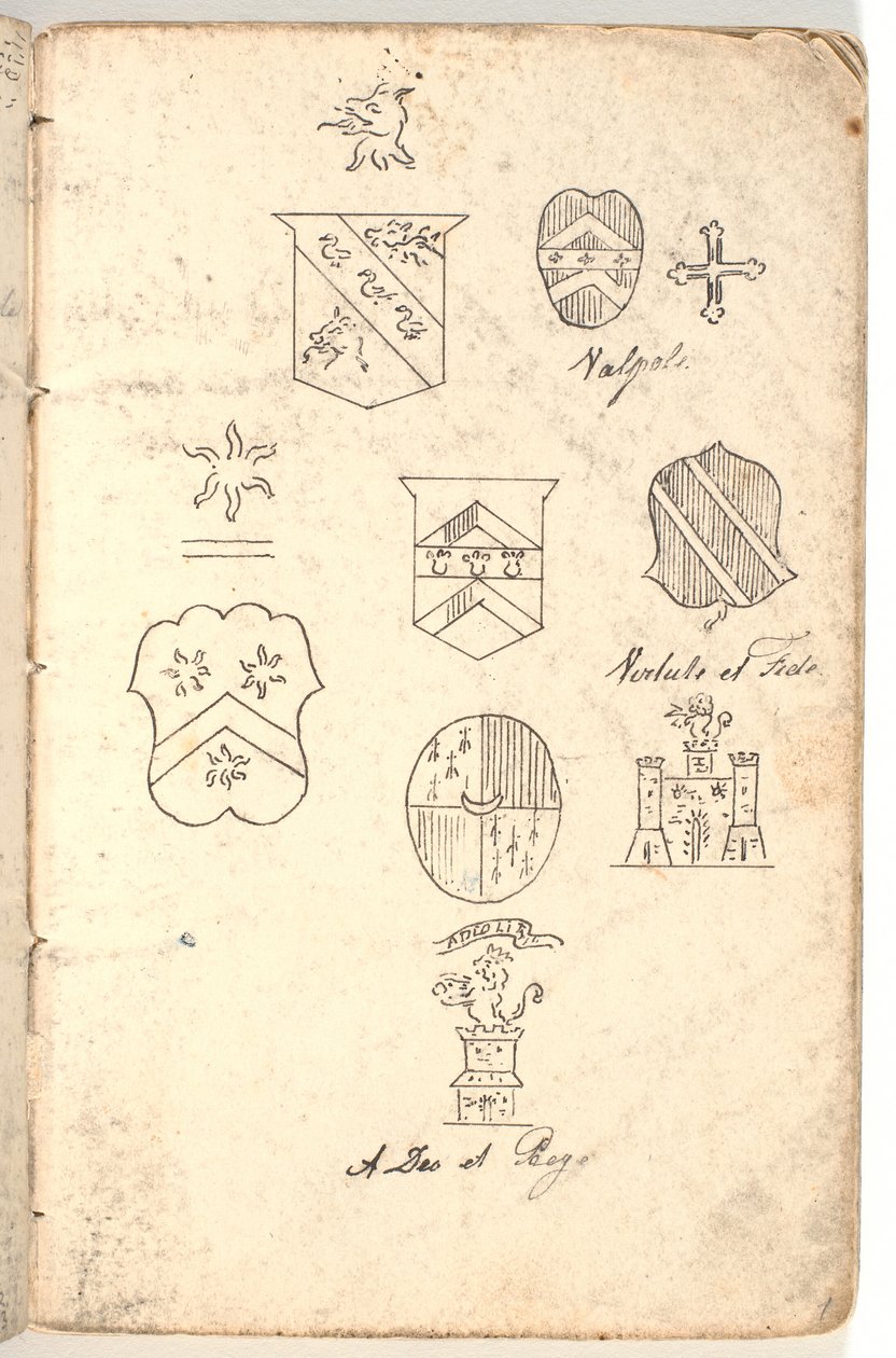 Verschiedene Wappen und Devise von Martinus Rørbye