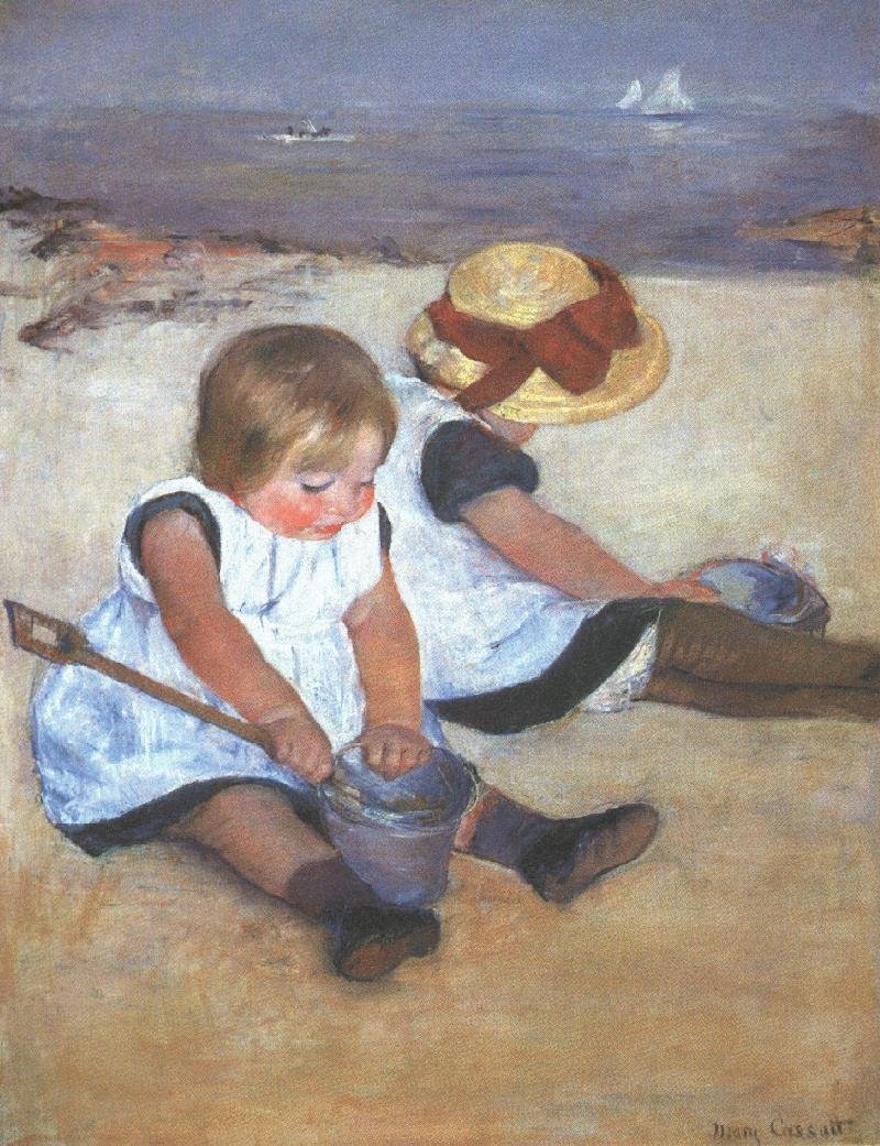 Kinder am Strand von Mary Cassatt