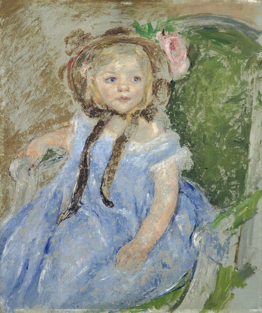 Sara mit einer dunklen Haube von Mary Cassatt