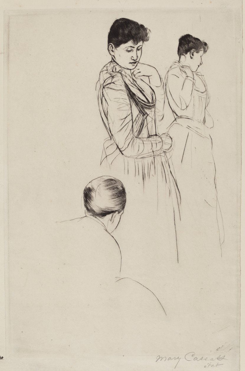 Die Anprobe, 1890-1891 von Mary Cassatt