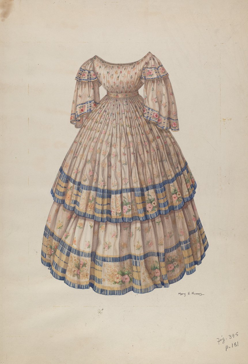 Kleid mit Reifrock, 1935-1942 von Mary E Humes