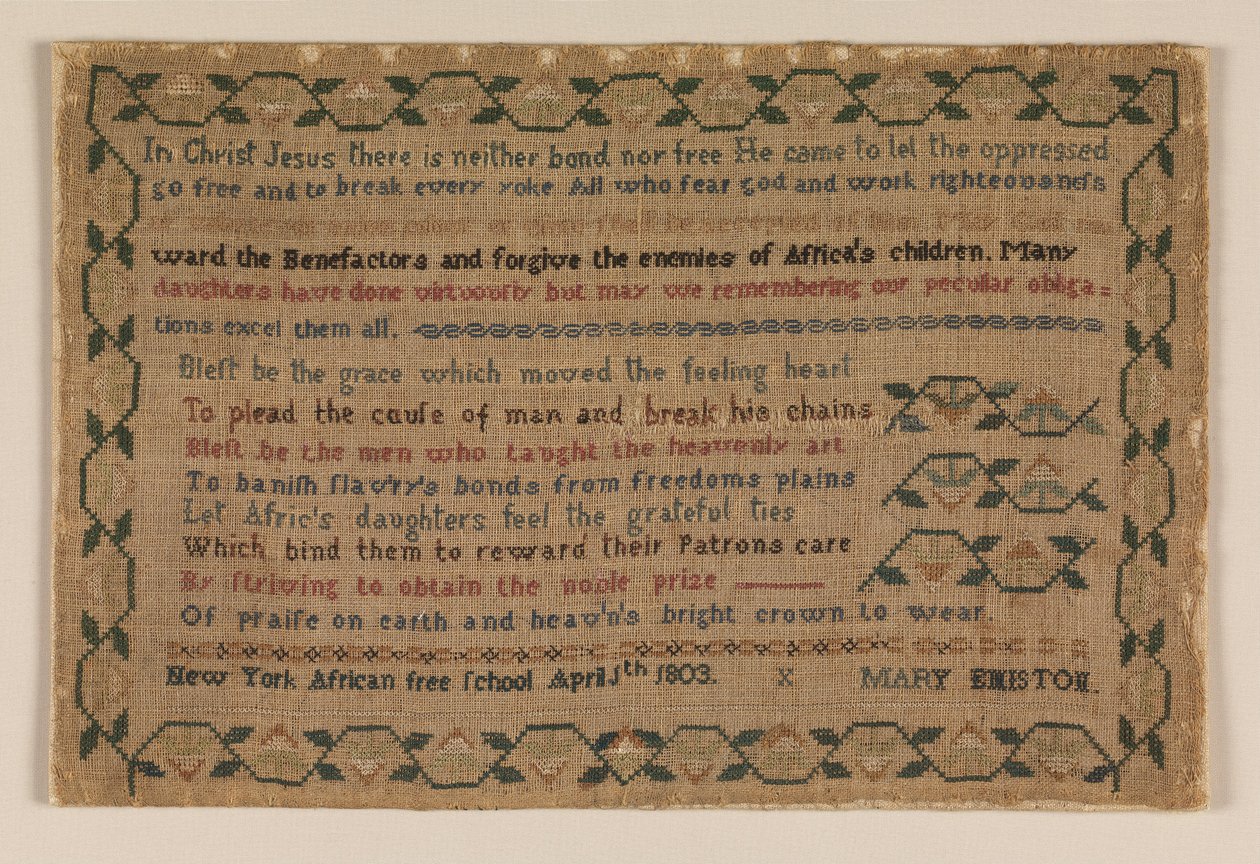 Muster von Mary Emiston