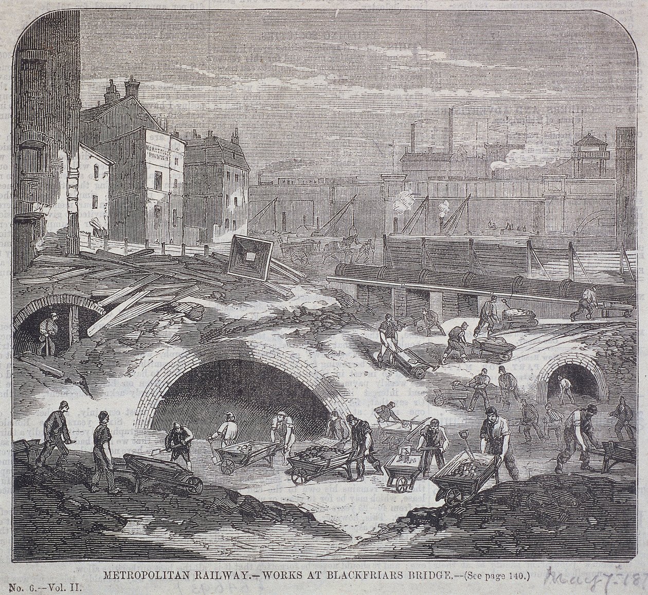 Blackfriars Bridge, London, 1863 von Mason Jackson