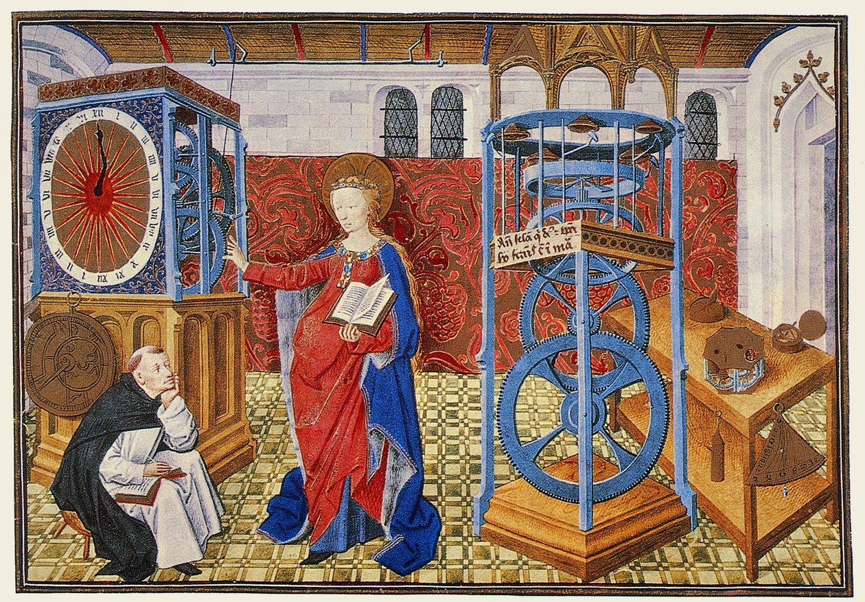 Weisheit lehrt den Autor die Grundsätze der Mäßigung, aus Horologium Sapientiae von Henri Suso, ca. 1455 von Master of Jean Rolin II