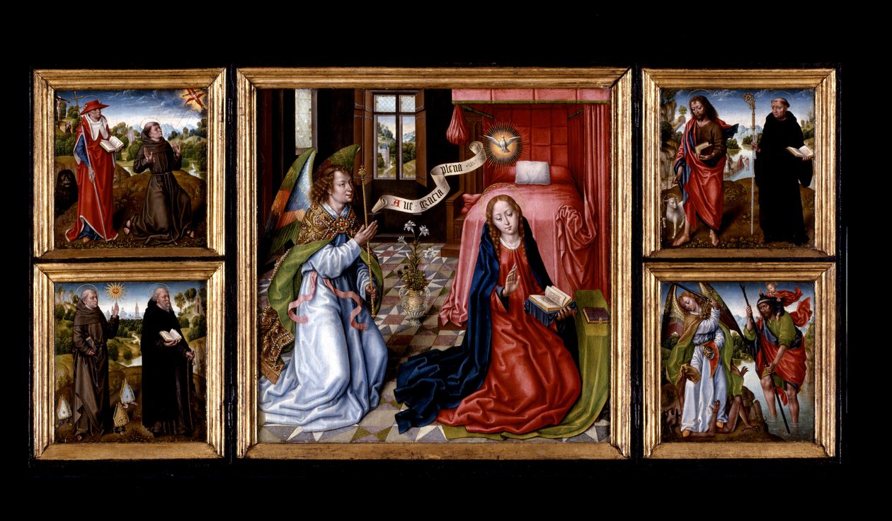 Triptychon der Verkündigung von Master of Legend of Saint the Ursula