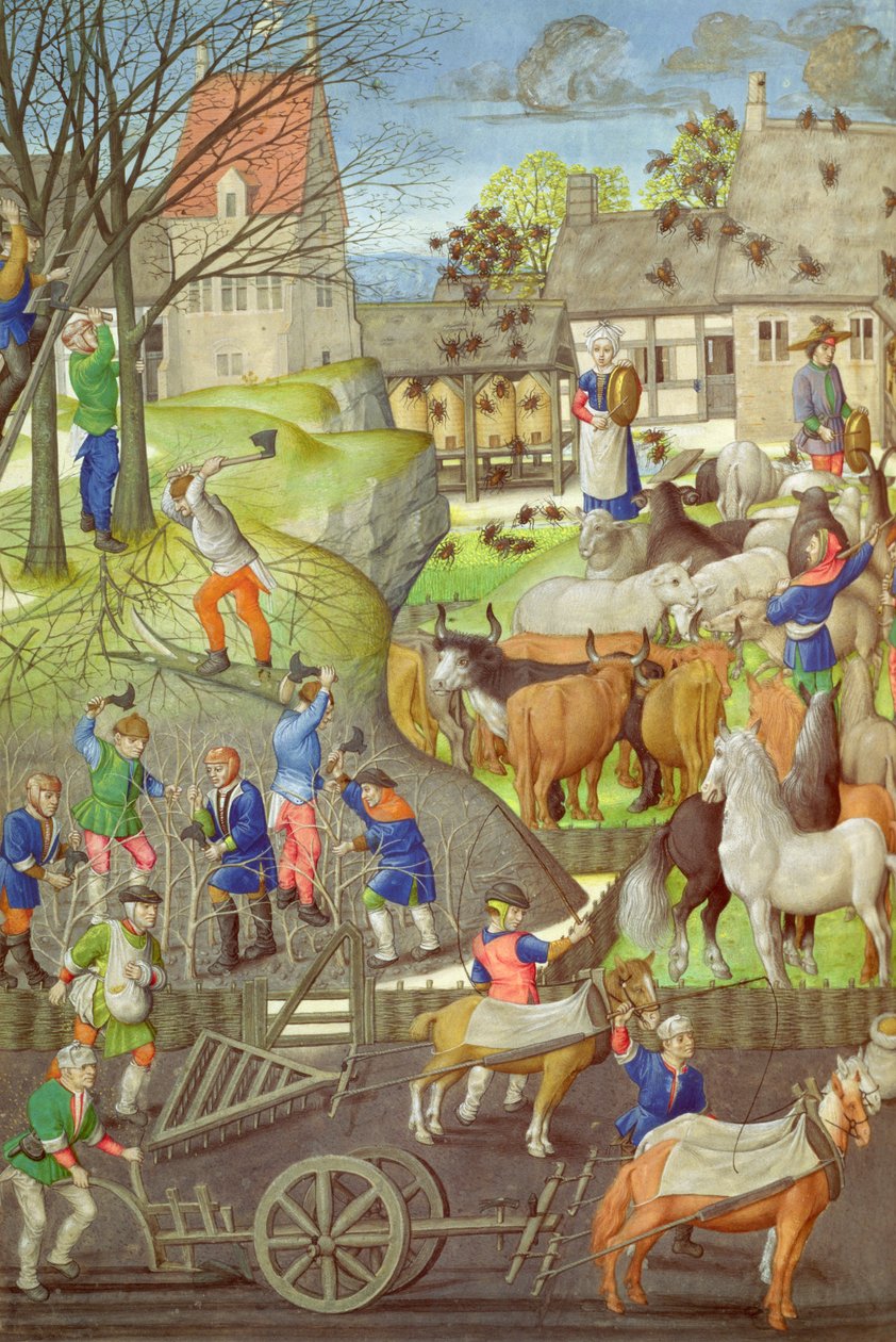 Ms 311, fol.41v Illustration zu den Georgica von Vergil, um 1500 von Master of the Prayer Books