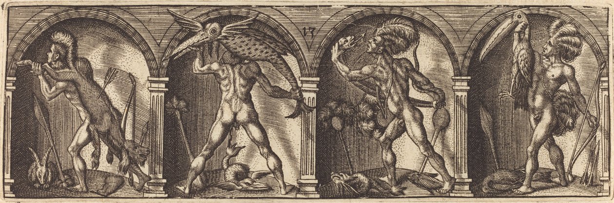 Die verschiedenen Porträts und Figuren XIII von Master AD