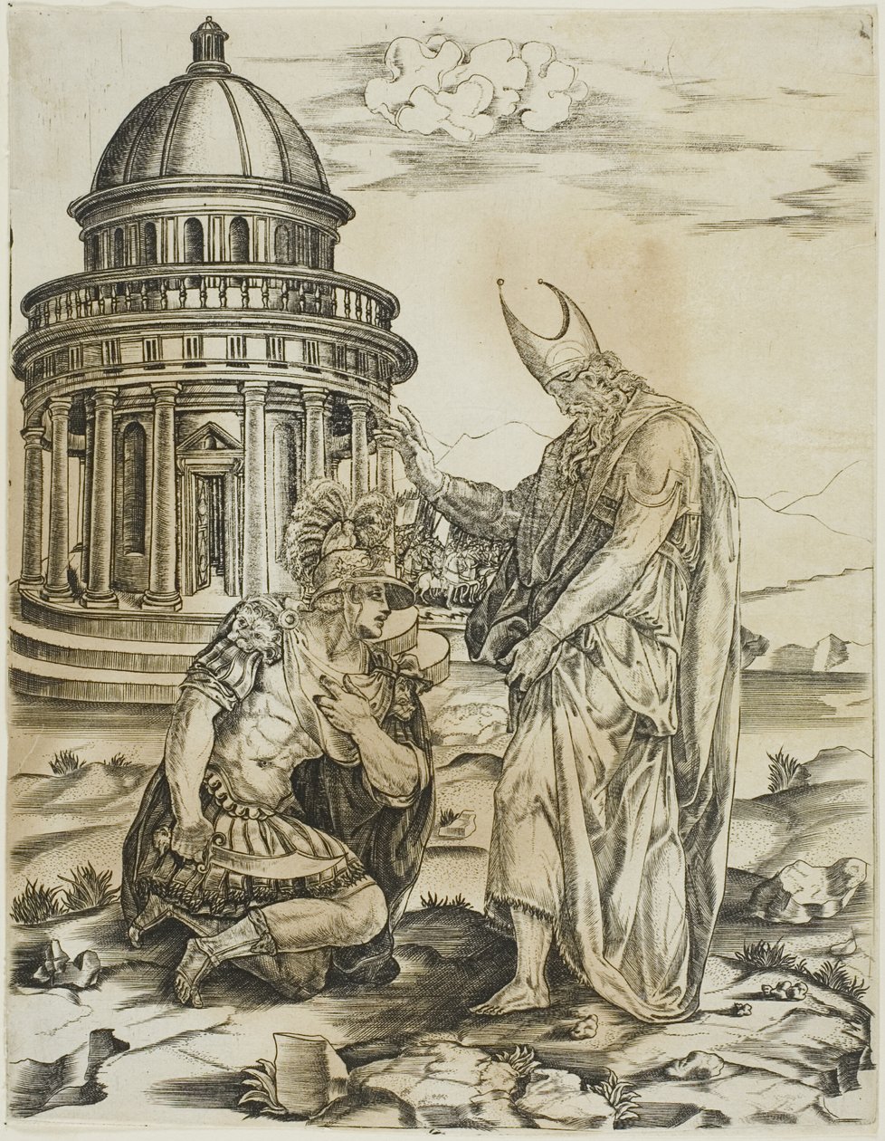 St. Ambrosius und Kaiser Theodosius von Master IRs