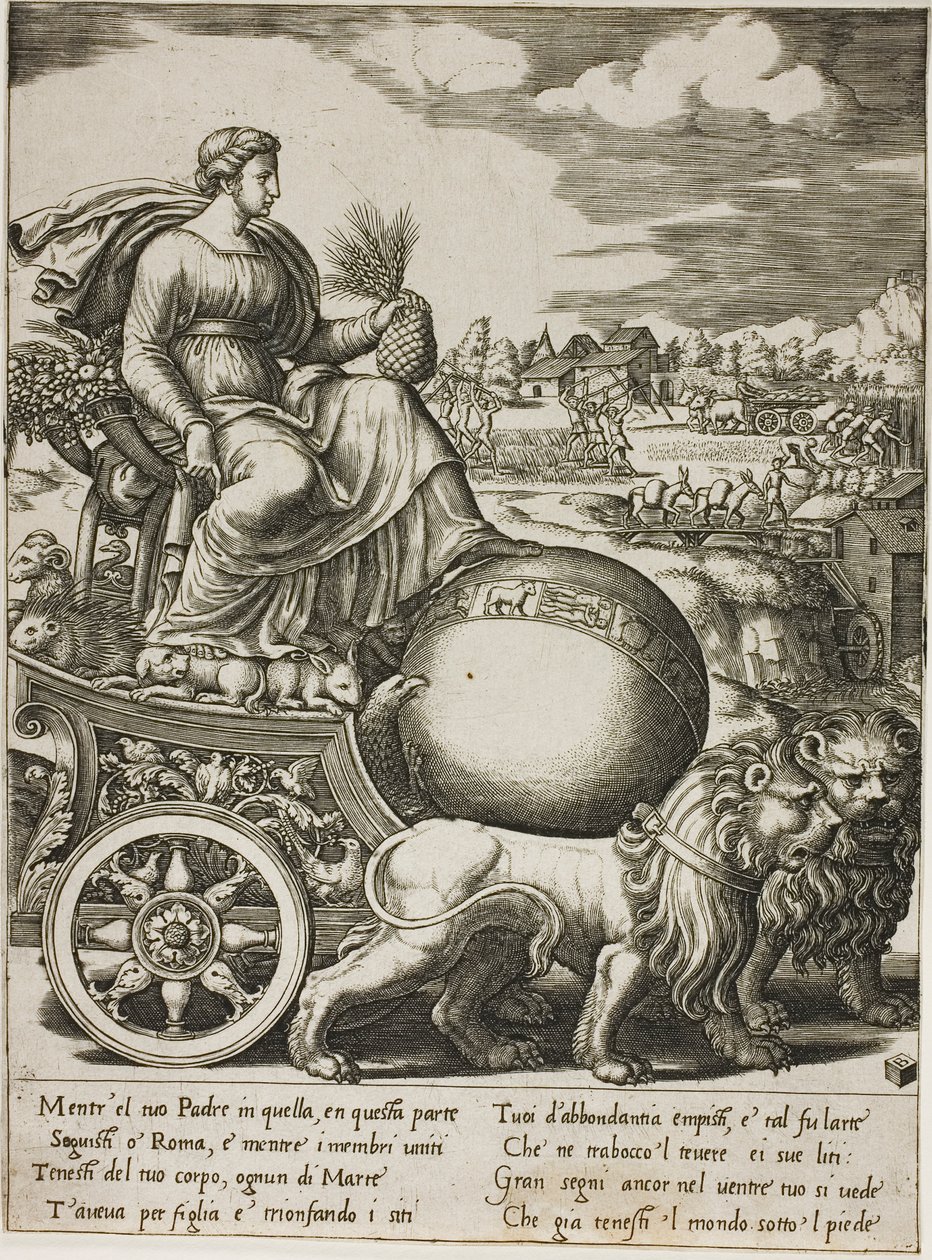 Kybele in ihrem Wagen von Master of the Die