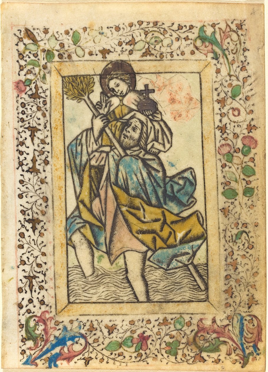 Heiliger Christophorus von Master of the Dutuit Mount of Olives