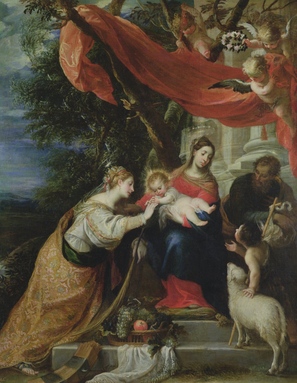 Die mystische Verlobung der Heiligen Katharina, 1660 von Mateo Cerezo