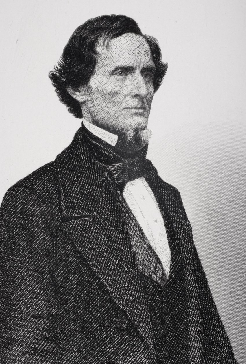Porträt von Jefferson Davis (1808-1889) (Detail) von Mathew B. Brady