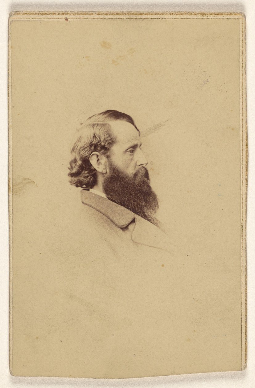 Nicht identifizierter Mann mit langem Bart im Profil von Mathew B. Brady