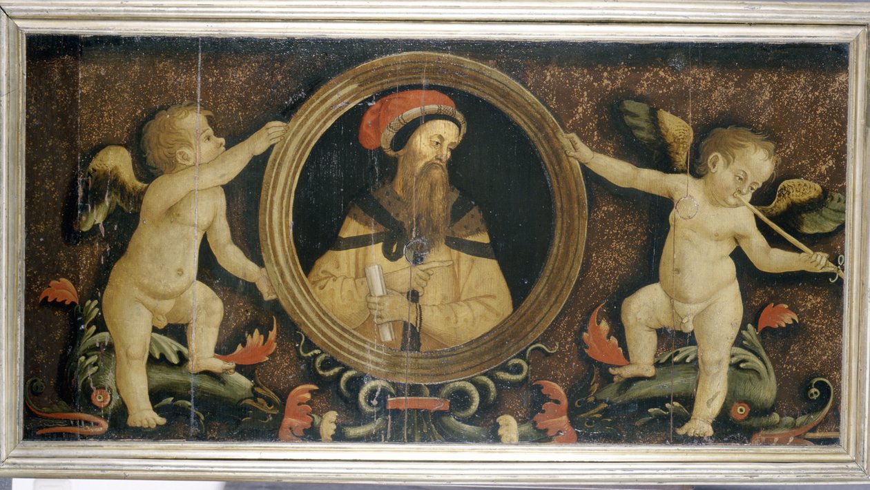 Männliches Porträt mit Putti von Matteo di Giuliano di Lorenzo Balducci