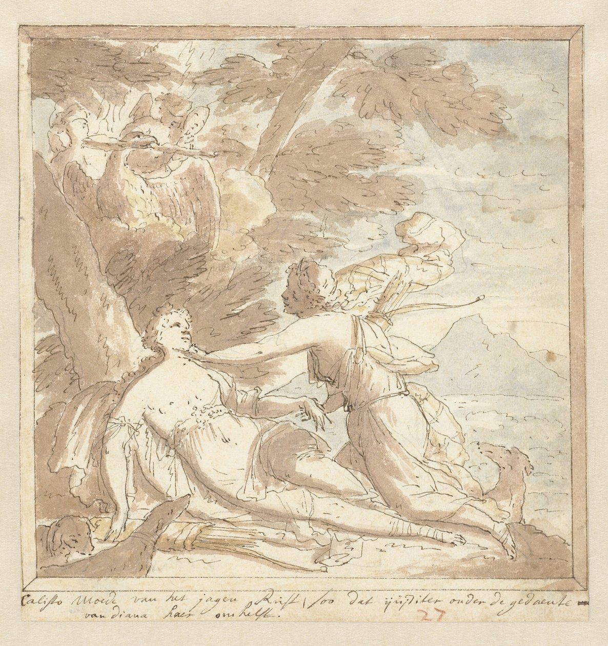 Jupiter und Kallisto von Mattheus Terwesten