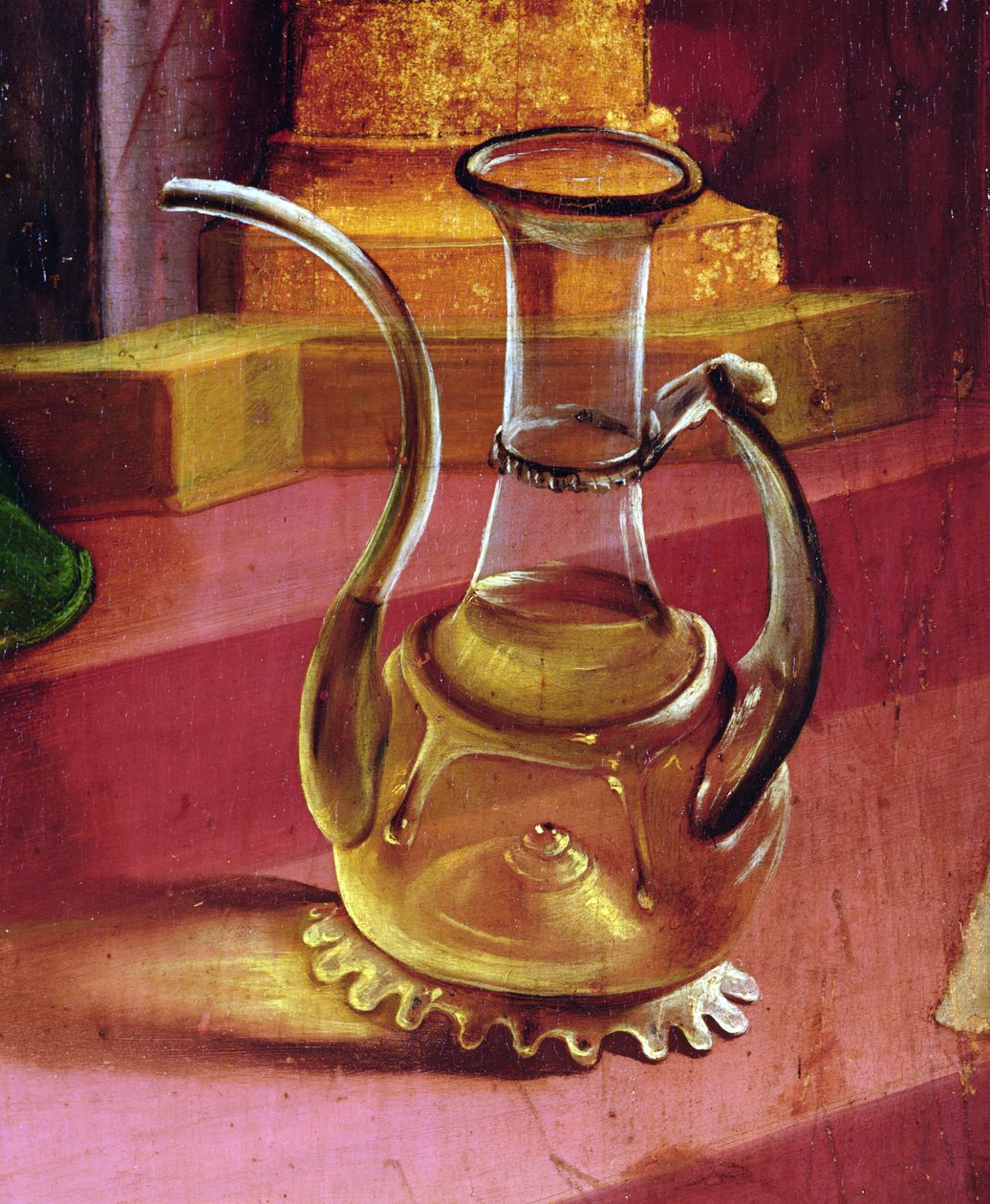 Ein Glaskrug (Detail) von Matthias Grünewald