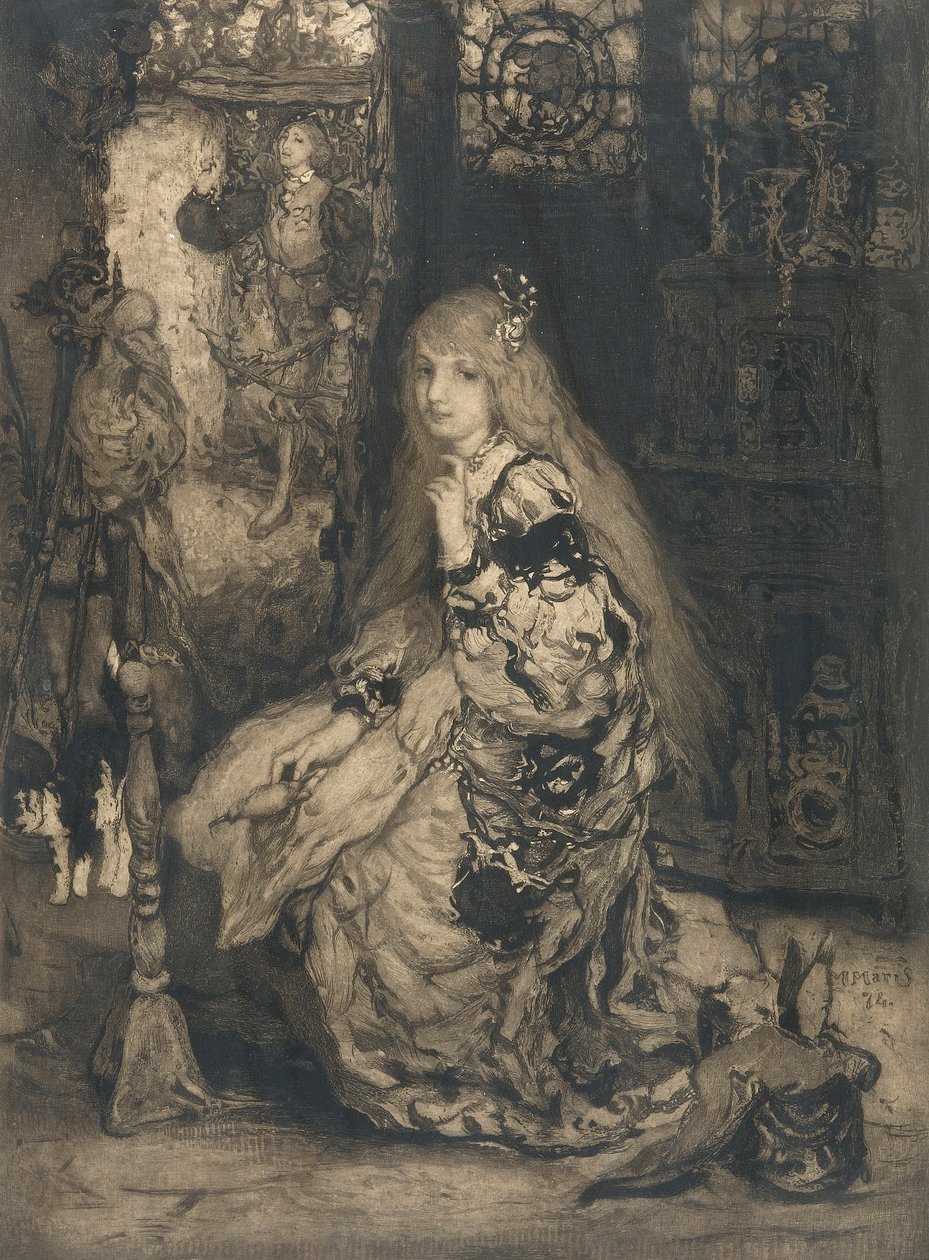 Mädchen mit Spindel, 1874 von Matthijs Maris
