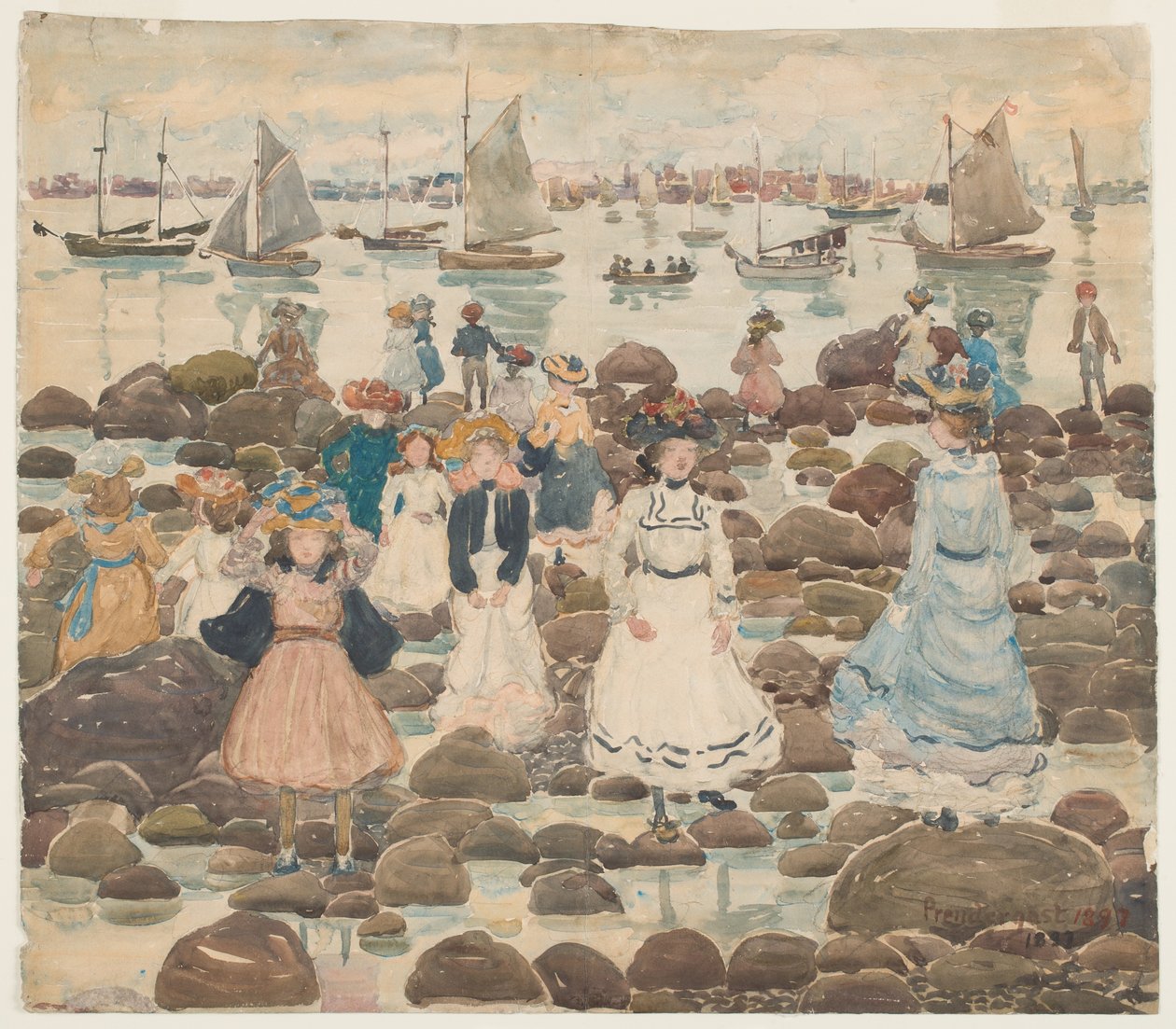Ebbe, Beachmont, um 1902 von Maurice Brazil Prendergast