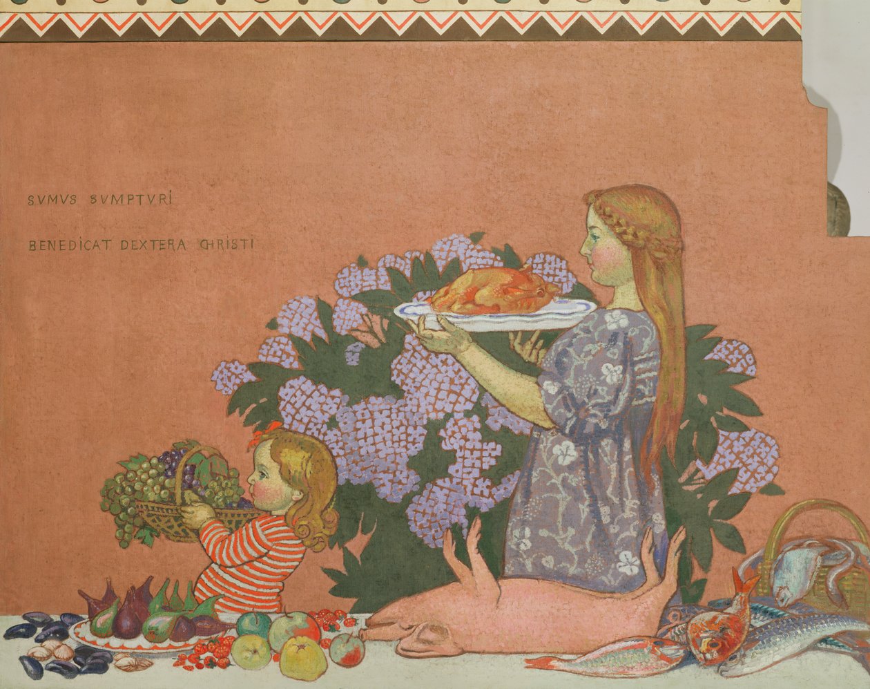 Gnade, rechte Tafel aus der Dekoration des Hauses des Künstlers in Perros-Guirac, 1908 von Maurice Denis