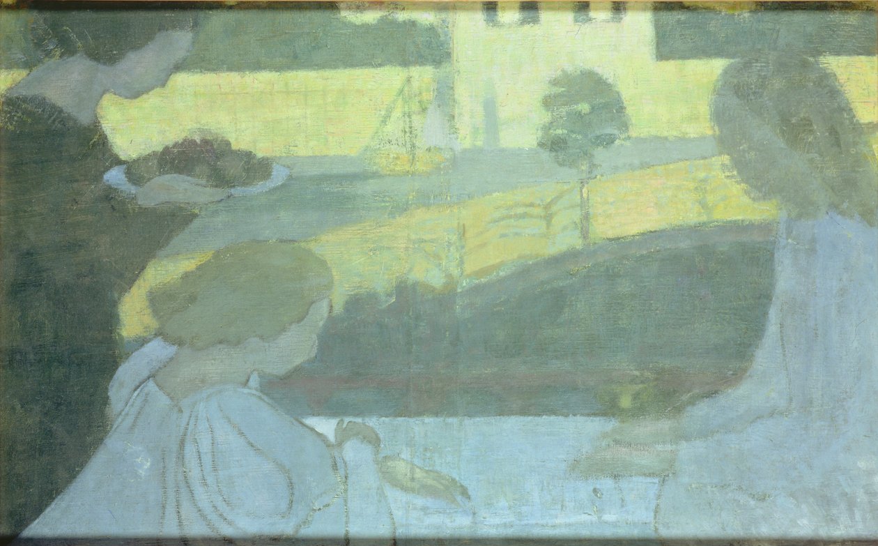 Martha und Maria, erste Version auf der Rückseite des fertigen Gemäldes, 1896 von Maurice Denis