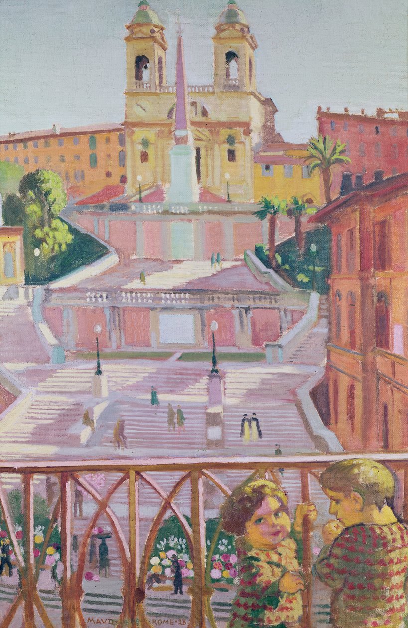 Spanische Treppe und die Kirche Trinità dei Monti, Rom, 1928 von Maurice Denis