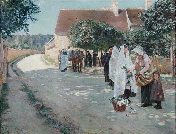 Das Begräbnis eines jungen Mädchens, 1888 von Maurice Eliot