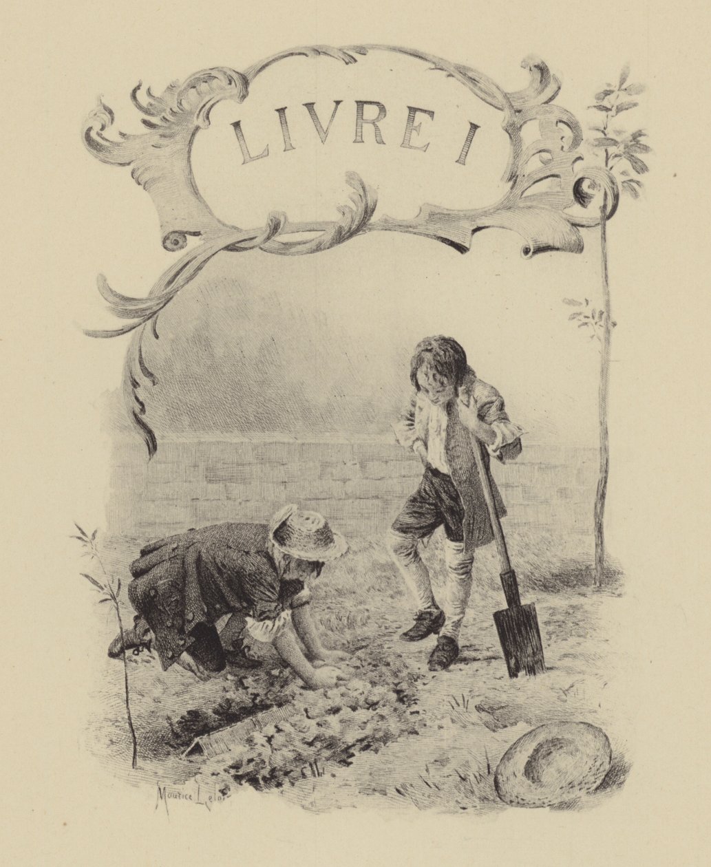 Illustration für Buch I von Les Confessions de Jean-Jacques Rousseau von Maurice Leloir