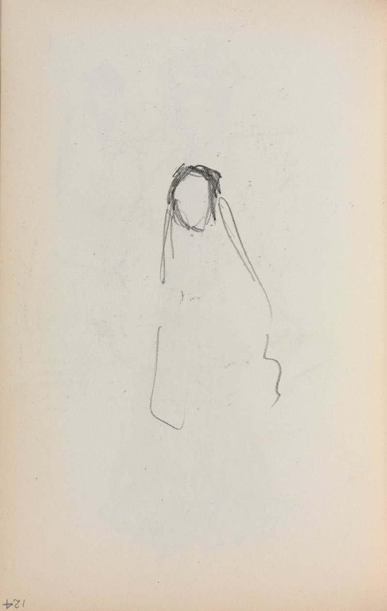 Italienisches Skizzenbuch: Figur Seite 124, 1898-1899 von Maurice Brazil Prendergast