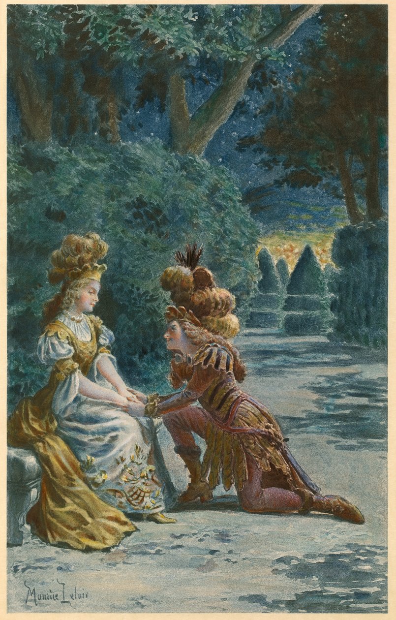 Die Freuden der verzauberten Insel (Illustration) von Maurice Leloir