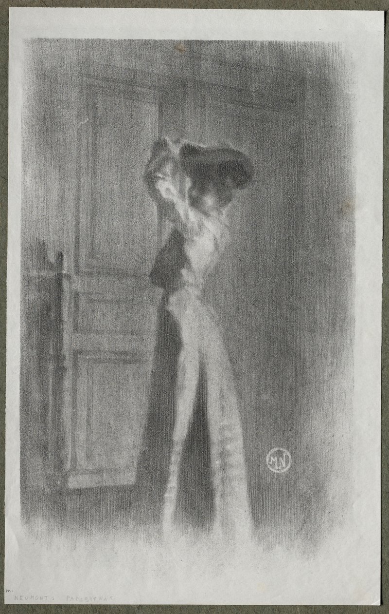 Modische Frau von Maurice Louis Henri Newmont