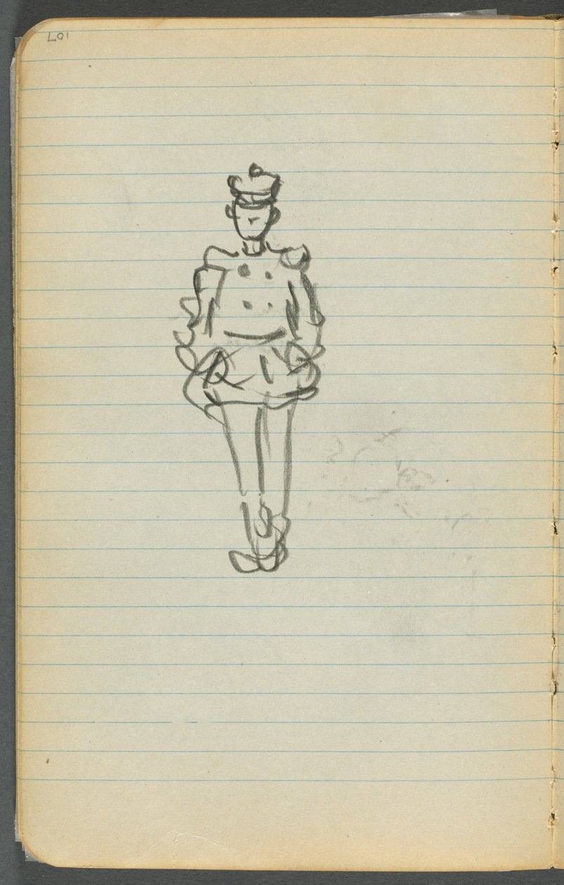 Skizzenbuch, Seite 107: Matrose von Maurice Prendergast