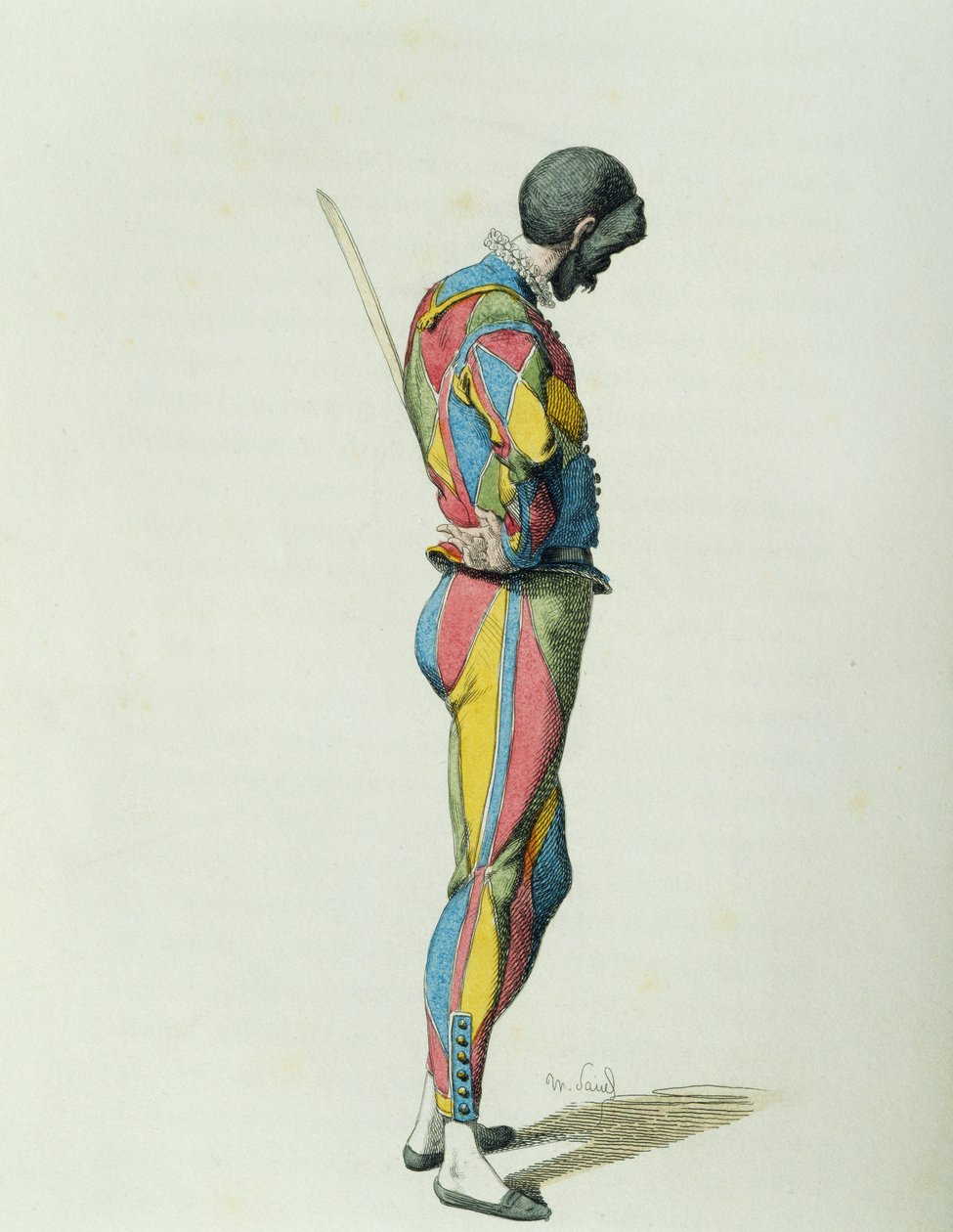 Harlekin im Jahr 1858 von Maurice Sand