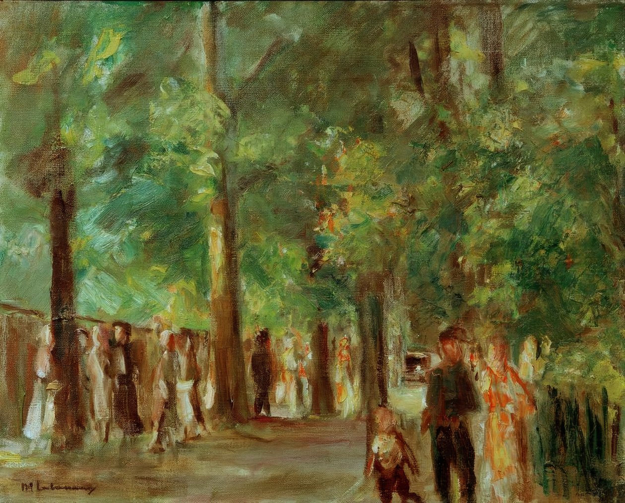 Große Seestraße in Wannsee mit Spaziergängern von Max Liebermann