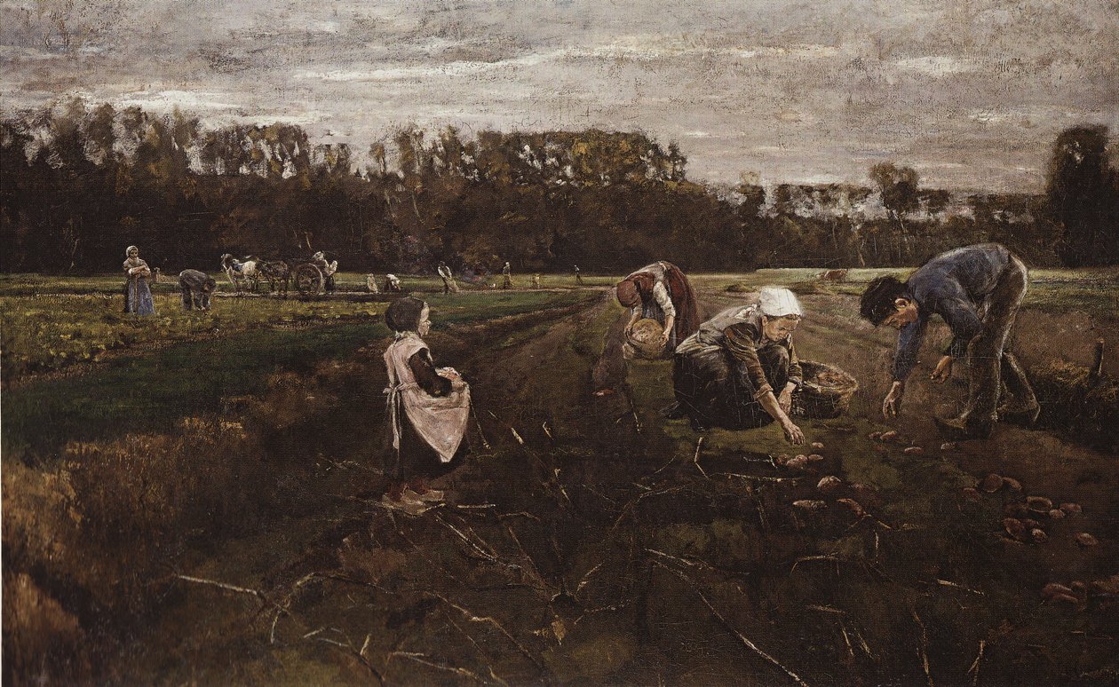 Kartoffelernte von Barbizon von Max Liebermann