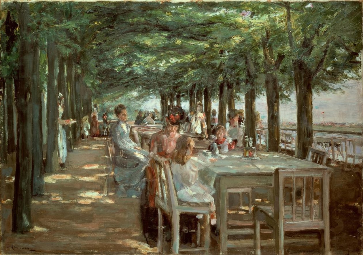 Terrasse im Restaurant Jacob in Nienstedten an der Elbe von Max Liebermann
