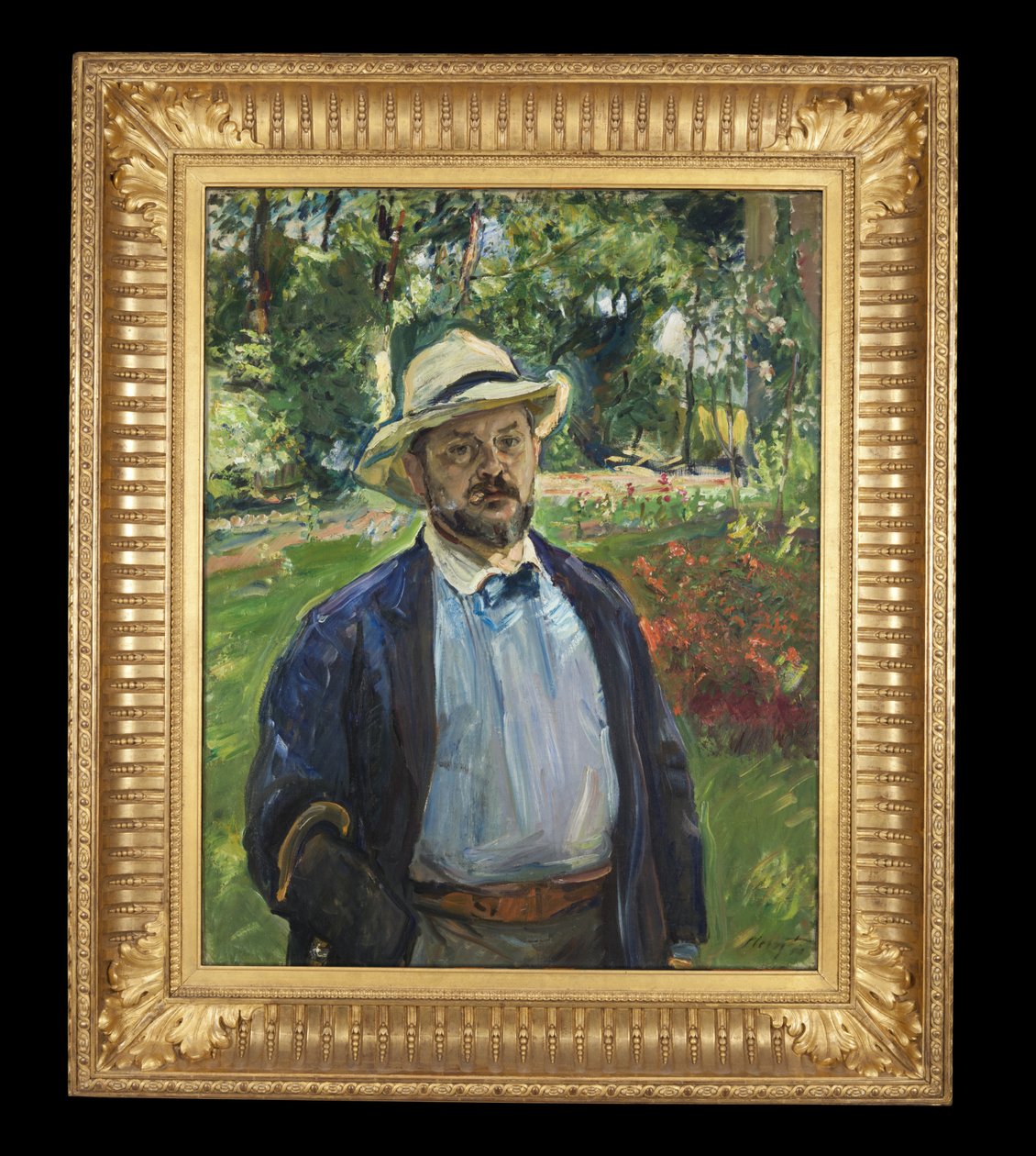 Selbstporträt im Garten von Godramstein, 1910 von Max Slevogt