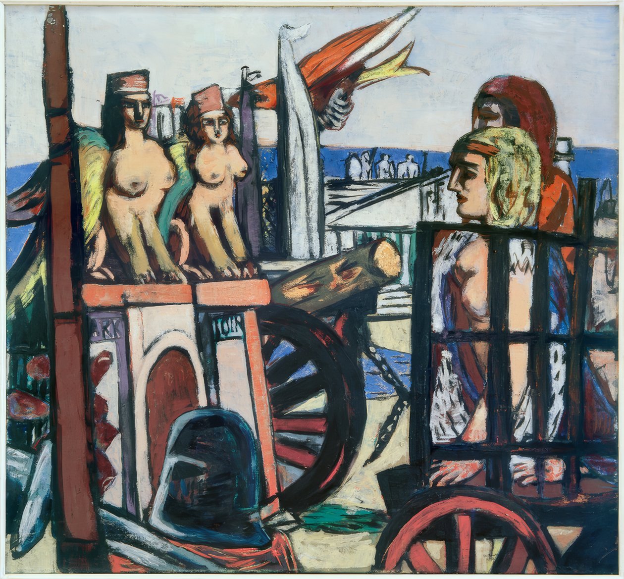 Abtransport der Sphinxe von Max Beckmann