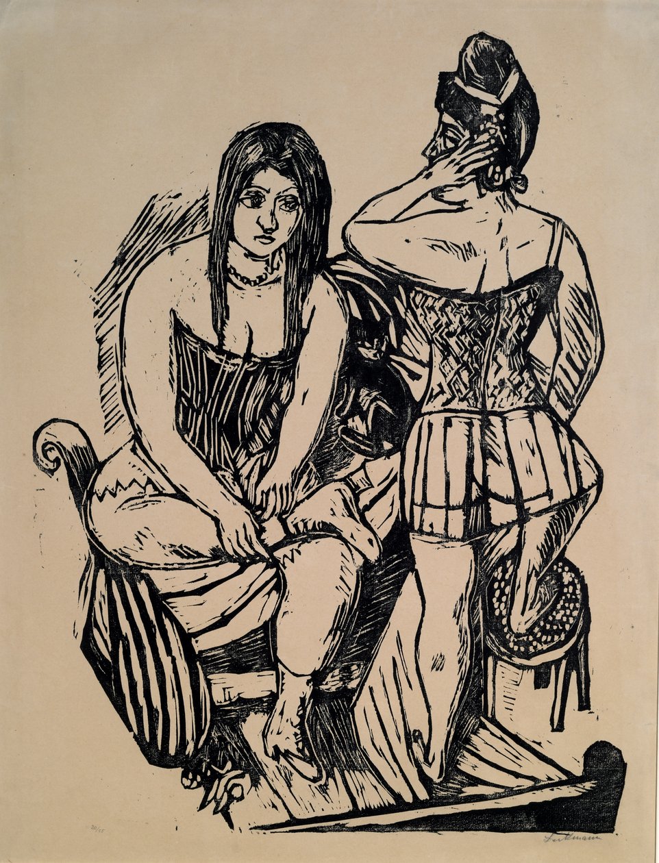 Bei der Toilette von Max Beckmann